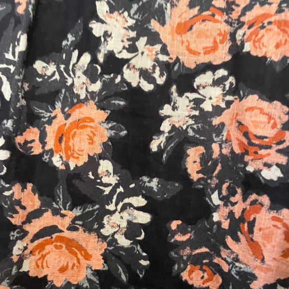 Free Peoplele Floral Ruffle Cropped Blouse - Picture 9 of 11